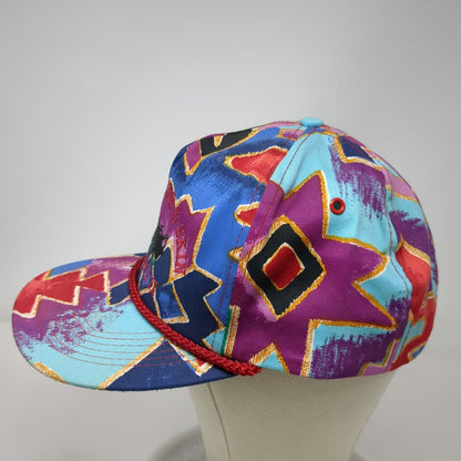 Monogram hoppe 5 Panel Blue Hat One Size Rope Geometric Tex Pac Hide & Skin