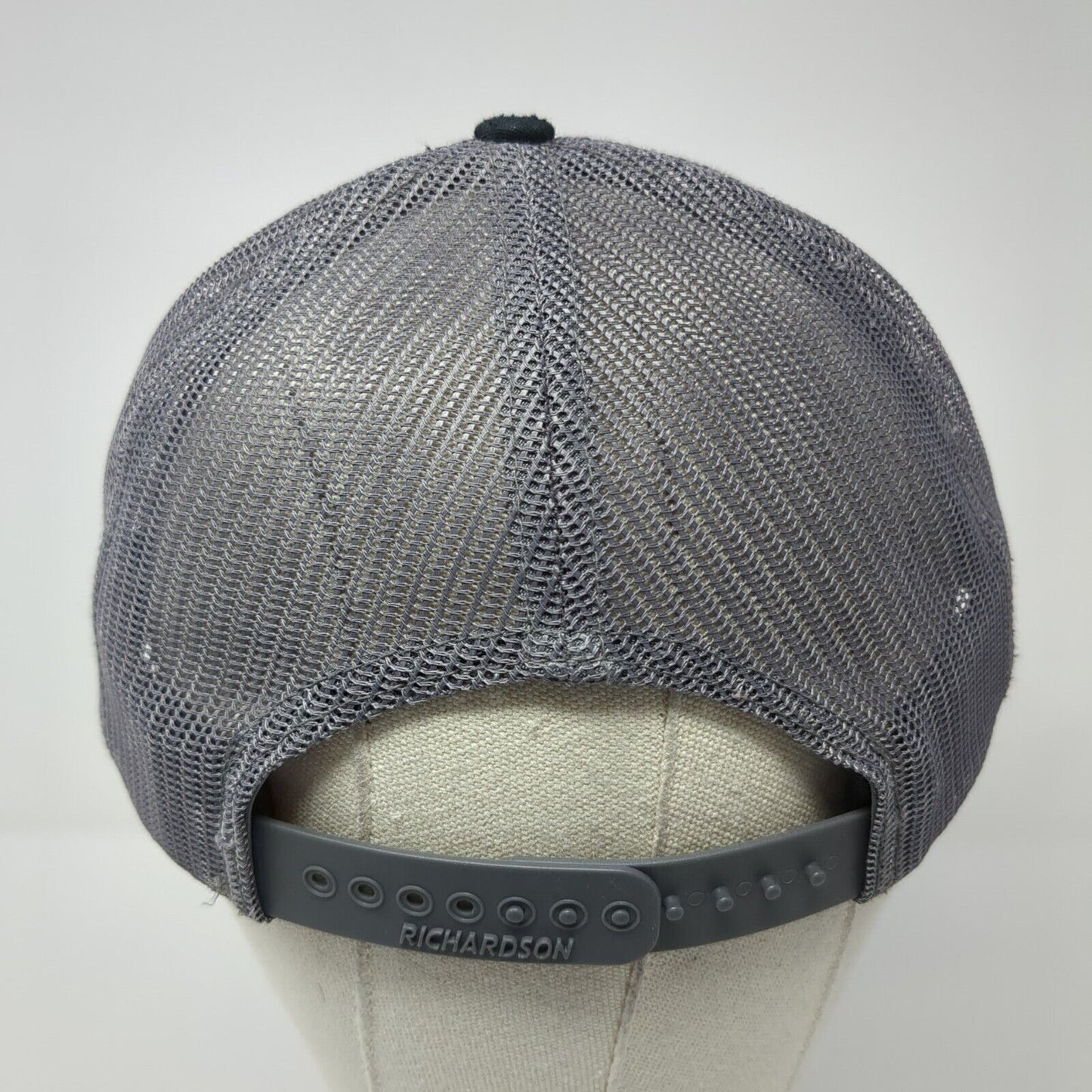 HK A CRH Company Snapback Trucker Hat Black M/L Adjustable Mesh Back Richardson