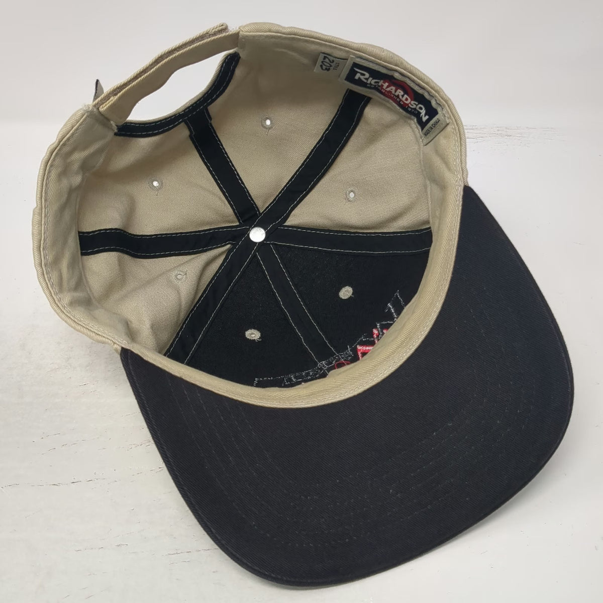 Richardson Baseball Cap Beige One Size Western Mountain Bus Parts Sales Hat