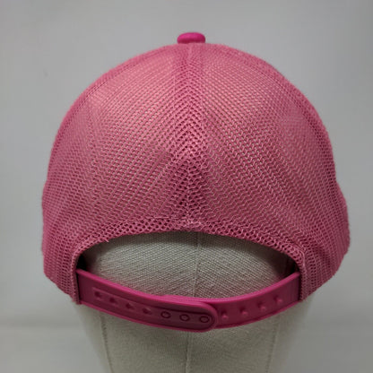 Bass Pro Shops Gone Fishing Snapback Mesh Back Trucker Hat Pink OSFM