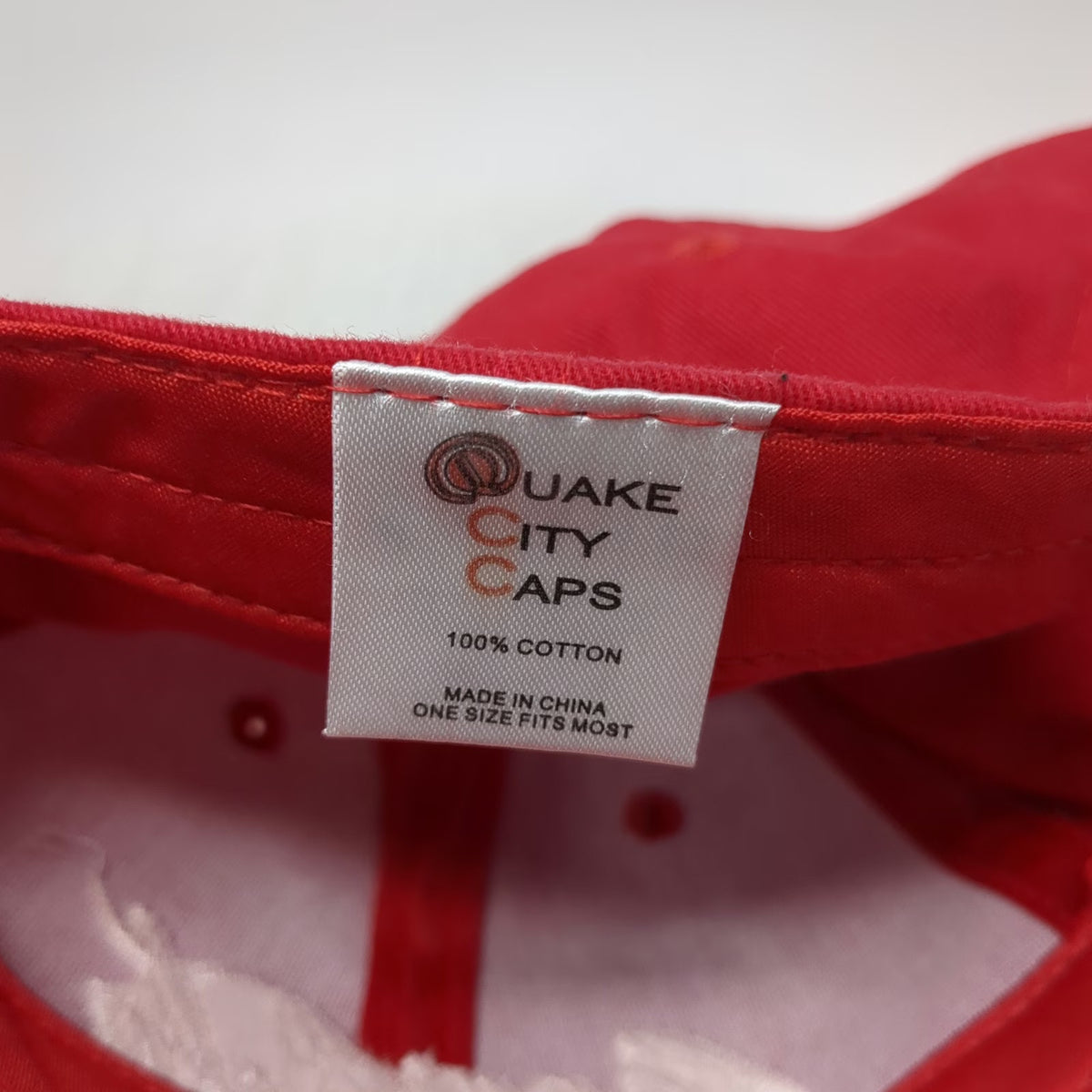 Quake City Caps Baseball Cap Red One Size Coca-Cola Logo Slideback Cotton Hat