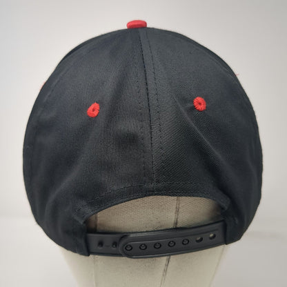 Fireworks America 5 Panel Snapback Hat Black Red One Size Embroidered Logo