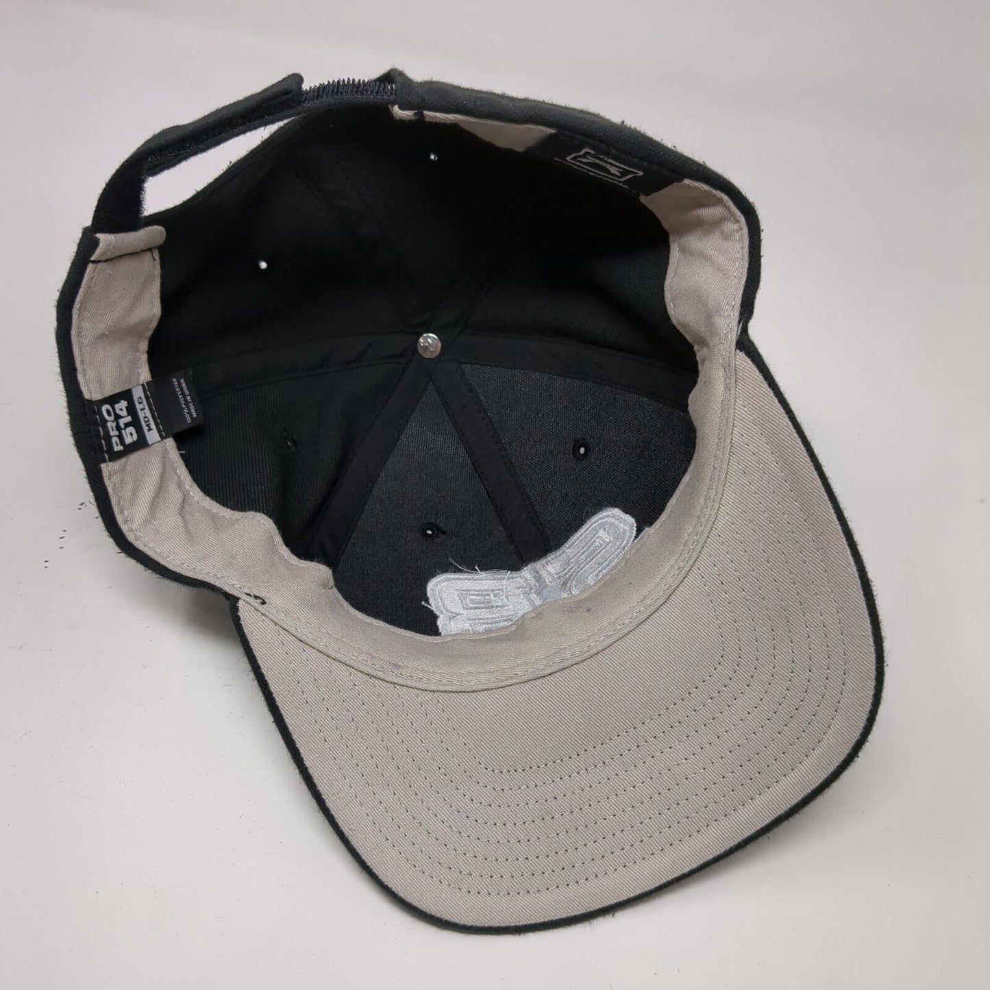 SB Strapback Hat Black Medium-Large Adjustable Embroidered Richardson