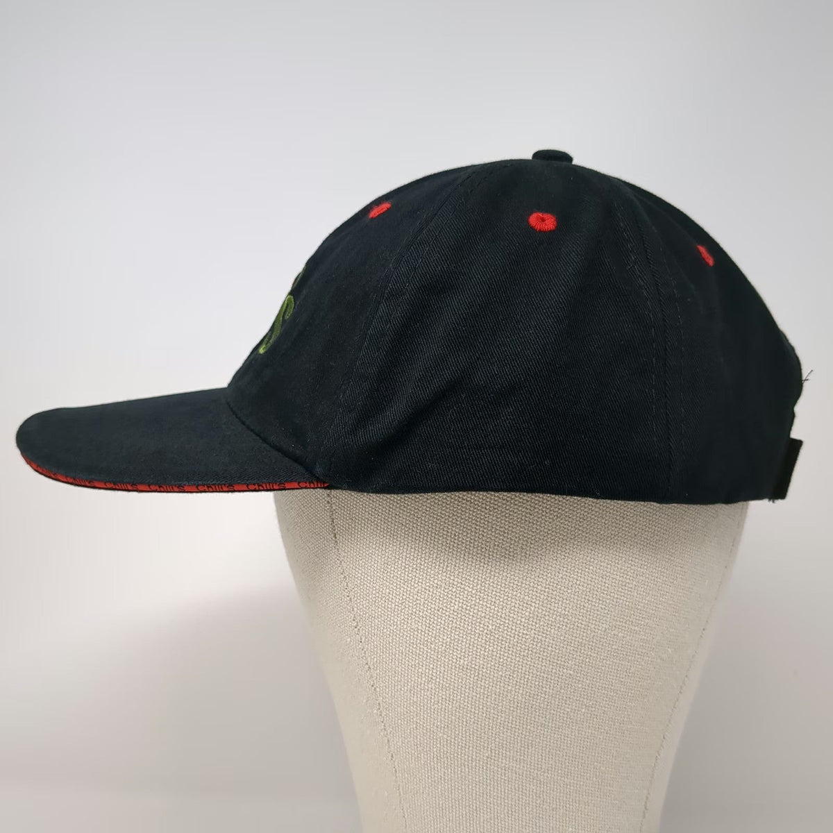 Image Solutions Chili's Logo Black One Size Baseball Cap Cotton Strapback Hat