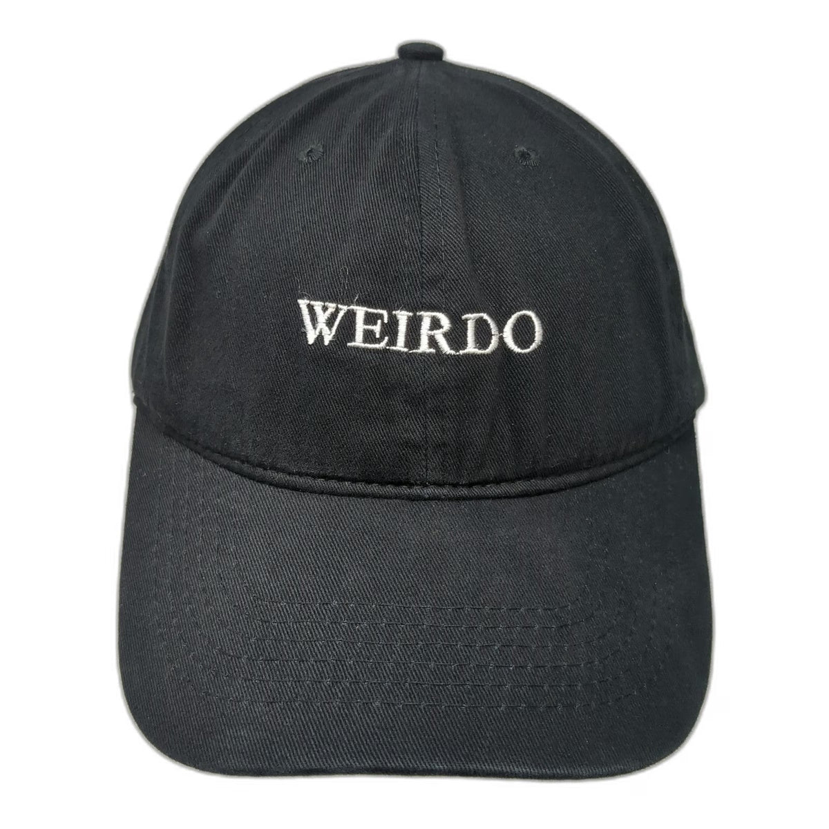 Trendy Apparel Shop Baseball Cap Black One Size Weirdo Embroidery Adjustable Hat