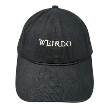 Trendy Apparel Shop Baseball Cap Black One Size Weirdo Embroidery Adjustable Hat