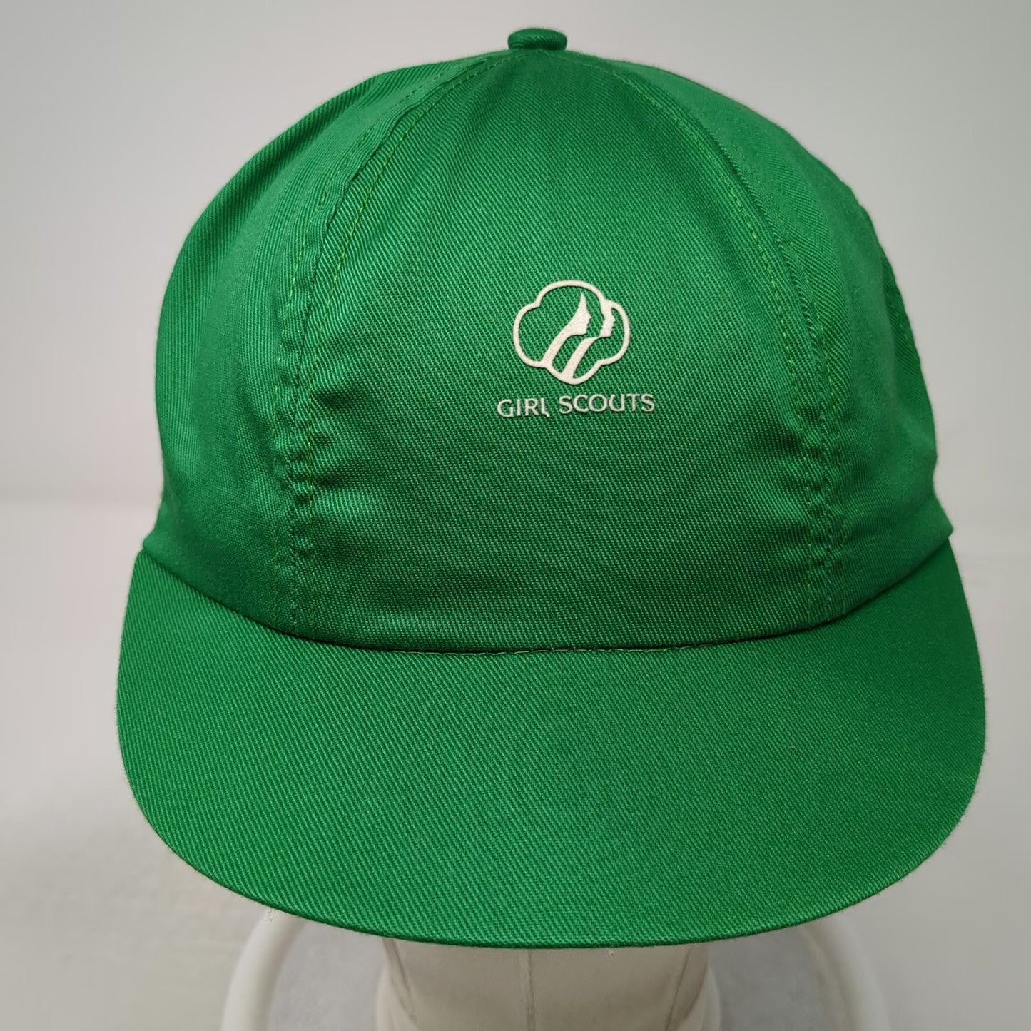Girl Scouts Girls Snapback Green Hat USA Made Cotton Trefoil Logo Structured