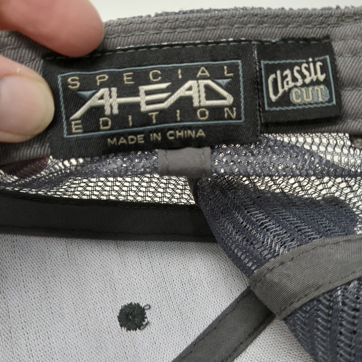 Ahead Baseball Cap Gray One Size Sun Valley Idaho Corduroy Mesh Slideback Hat