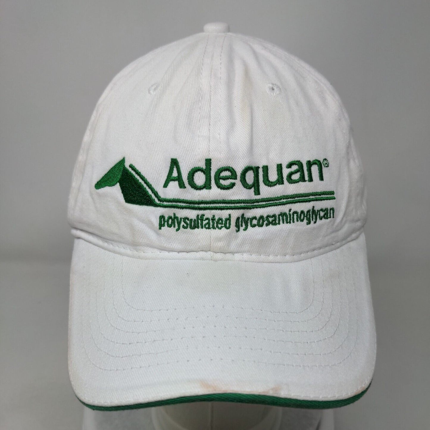 Adequan Polysulfated Glycosaminoglycan Strapback Hat White One Size 6 Panel
