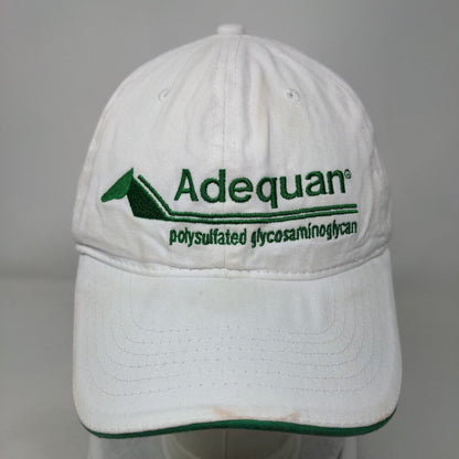 Adequan Polysulfated Glycosaminoglycan Strapback Hat White One Size 6 Panel