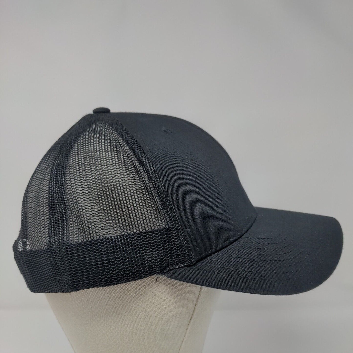 ITC Services Snapback Mesh Back Trucker Hat Black OSFA Richardson