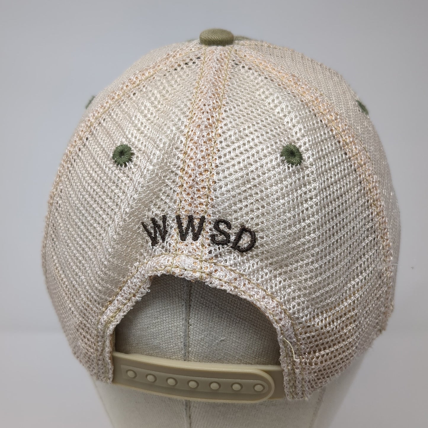 WWSD Snapback Trucker Hat Green OS Adjustable Embroidered Mesh Back Headmost