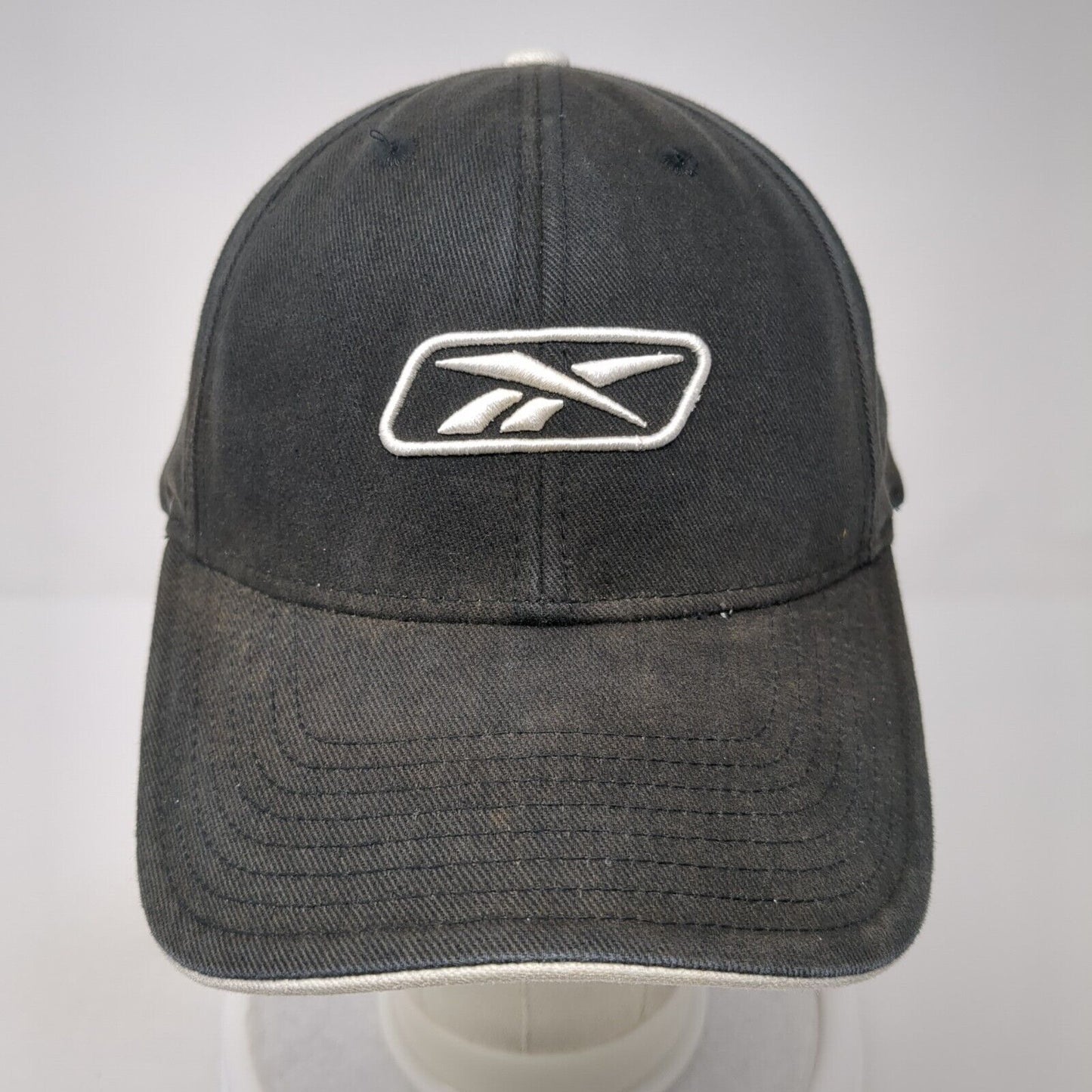 Reebok Strapback Hat Black One Size Adjustable Embroidered Logo 6 Panel