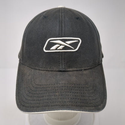 Reebok Strapback Hat Black One Size Adjustable Embroidered Logo 6 Panel