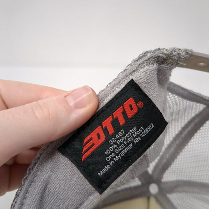 Lake Life Snapback Mesh Back Rope Trucker Hat Gray One Size Solid Otto