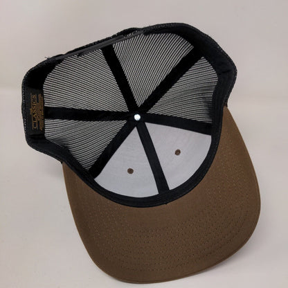 Action Motor Sports Snapback Trucker Hat Brown One Size Mesh Back
