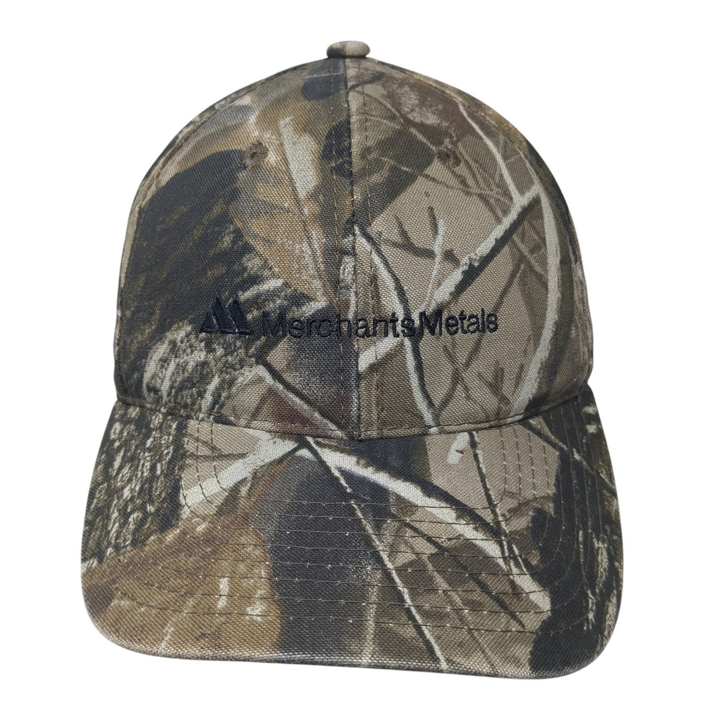 Merchants Metals Logo Strapback Hat Multicolor One Size Camo Hunting