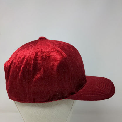 Cambridge Men's Snapback Hat Red Velour 100% Polyester Adjustable W/Tags
