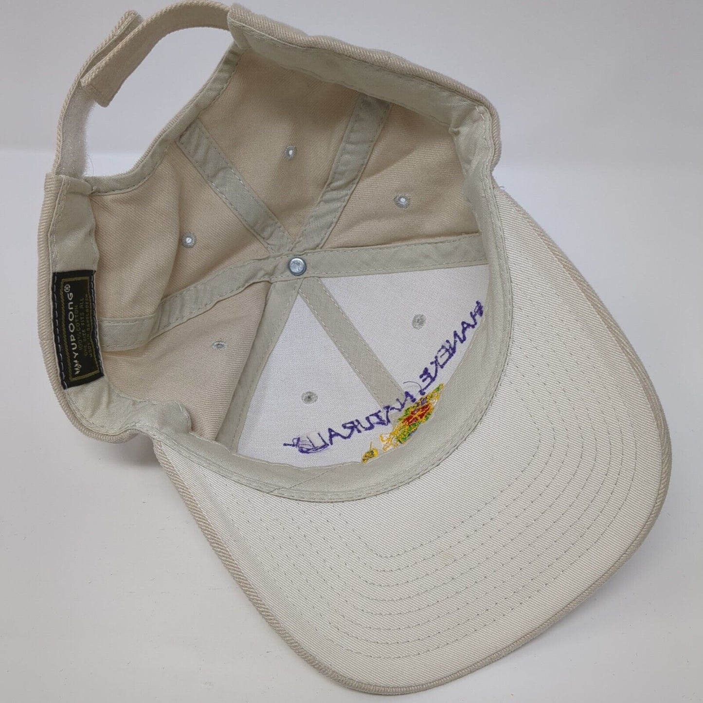 Haneke Naturally Watering Can Strapback Hat Tan One Size 6 Panel Yupoong