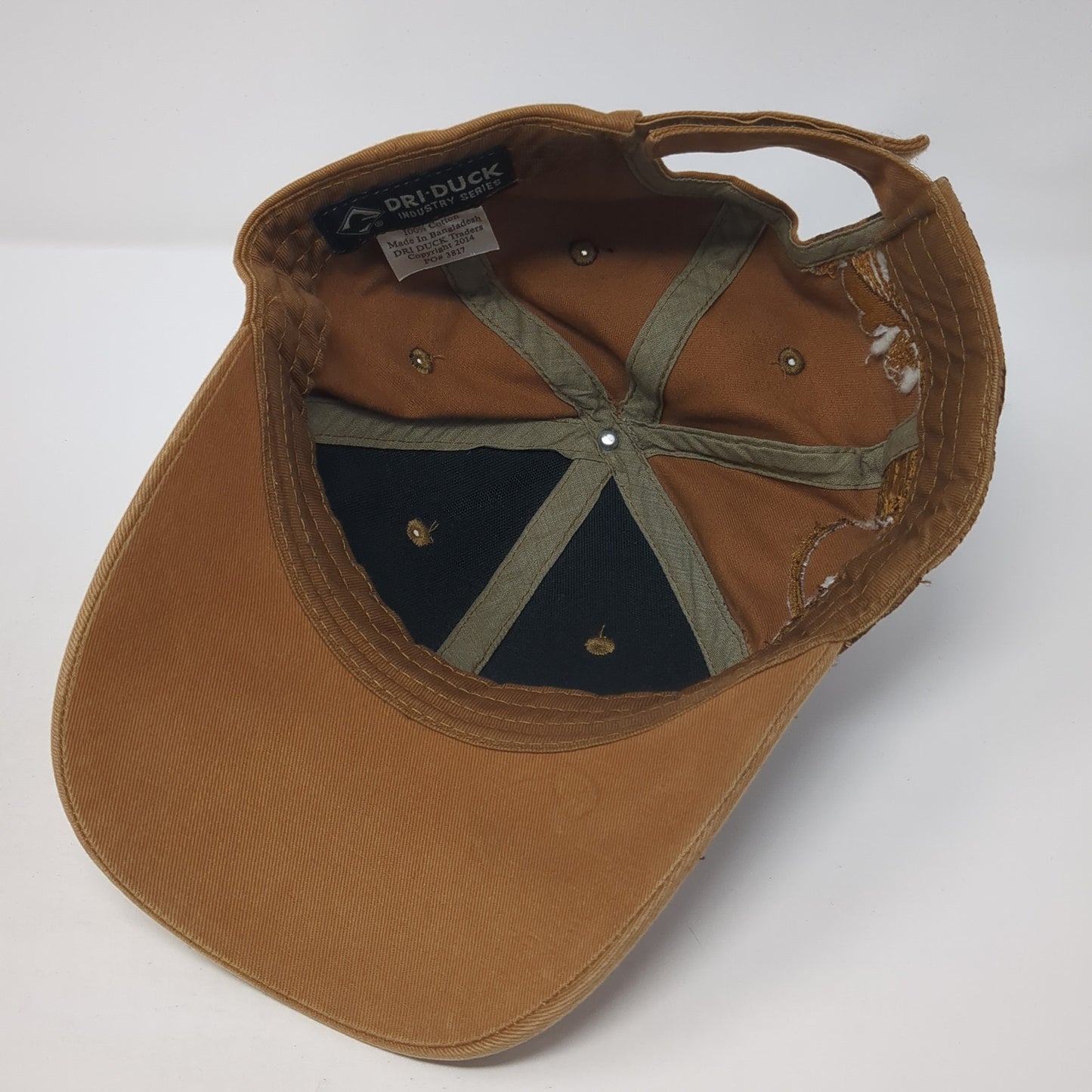 Dri Duck Strapback Hat Brown One Size Adjustable Embroidered Outdoor