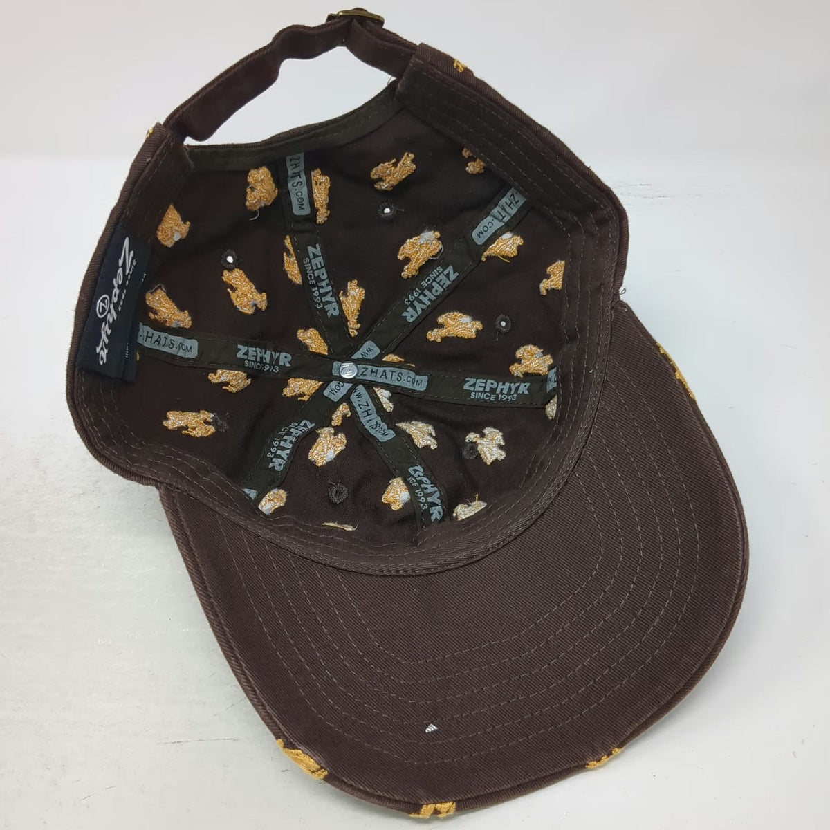 Zephyr Baseball Cap Brown OSFM University of Wyoming Steamboat All Over Print