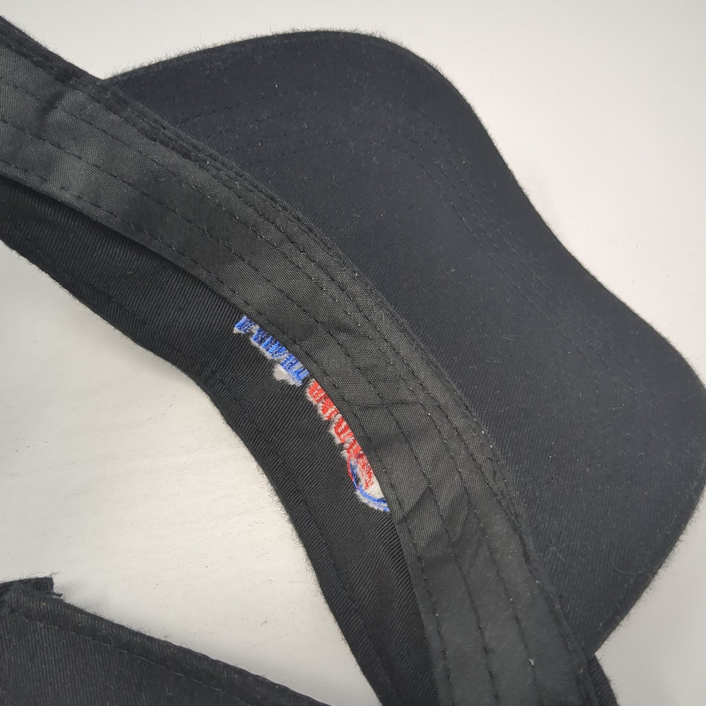 Mini Mart Sun Visor Hat Black One Size Adjustable Strap Embroidered Hit Wear