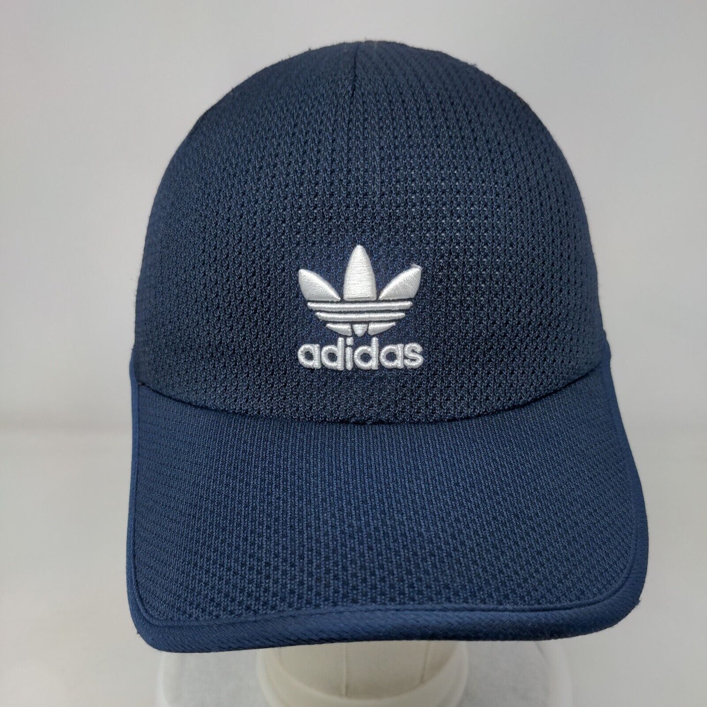 Adidas Slideback Hat Blue One Size Adjustable Breathable Embroidered Trefoil