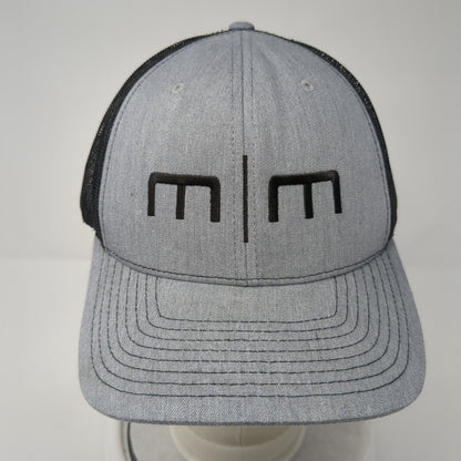 Richardson Snapback Mesh Back Trucker Hat Gray One Size Embroidered m|m