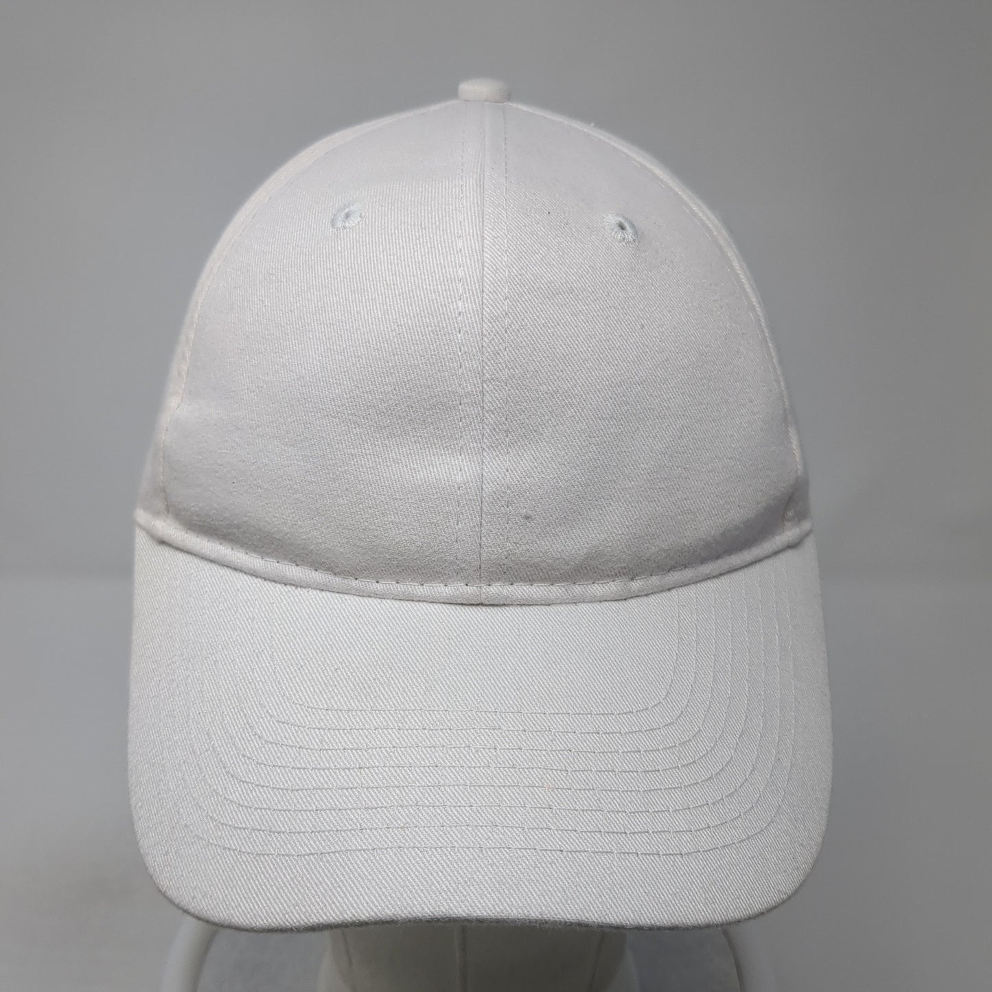 George Strapback Hat White One Size Solid Adjustable Blank Outdoor