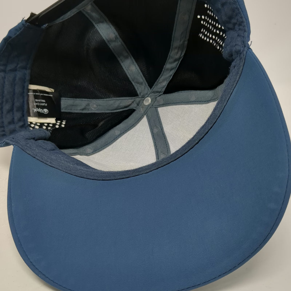 Lippi Snapback Blue Hat One Size Perforated Quick Dry Nylon Spandex Athletic
