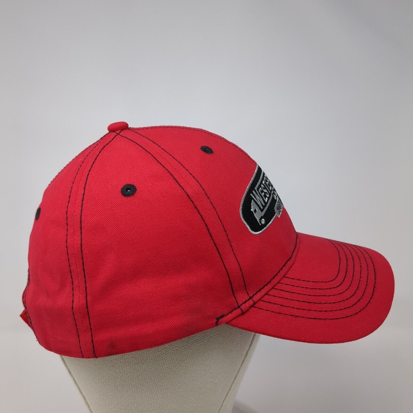 Western Trailers 1969-2019 Strapback Hat Red One Size Adjustable Embroidered
