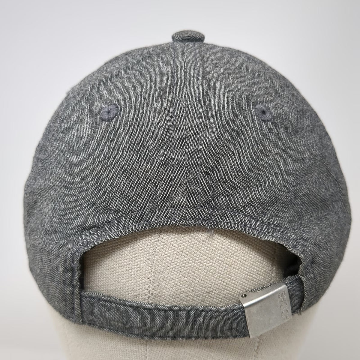 Adidas Baseball Cap Gray One Size Embroidered Logo Adjustable Cotton Curved Hat