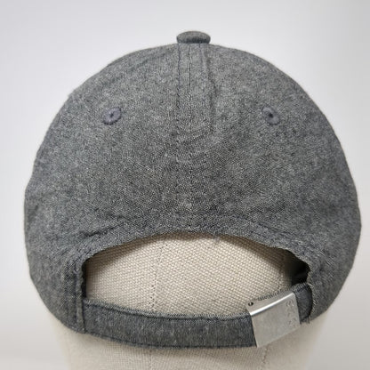 Adidas Baseball Cap Gray One Size Embroidered Logo Adjustable Cotton Curved Hat