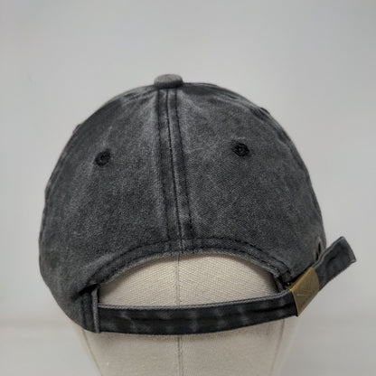 Skull Dinosaur Slideback Hat Gray OSFA Adjustable Vented Holes 6 Panel Waldeal