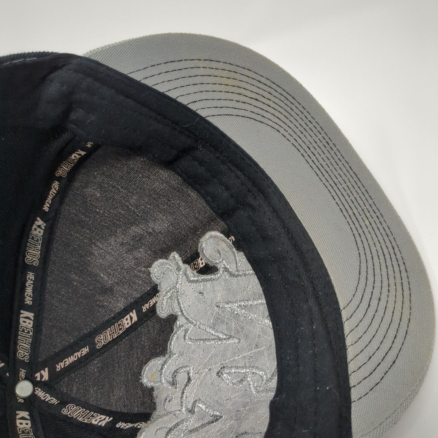 NY New York Fitted Hat Black Size XL Embroidered 6 Panel KB ETHOS Headwear