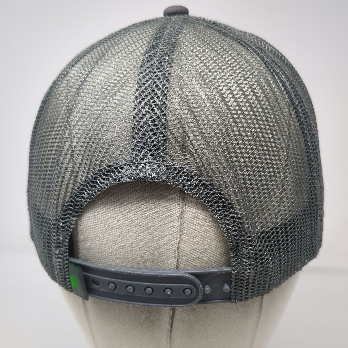 Idaho Central Credit Union Trucker Hat Green Gray One Size Mesh Snapback Stripes