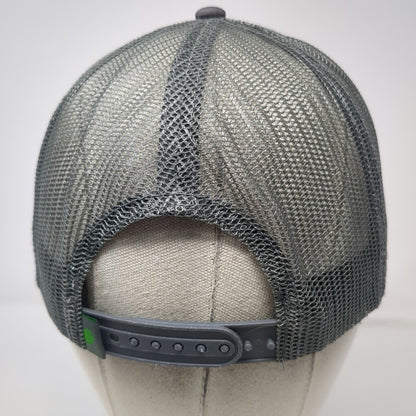 Idaho Central Credit Union Trucker Hat Green Gray One Size Mesh Snapback Stripes