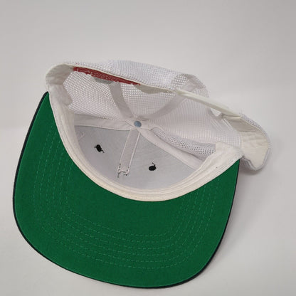 American Needle Snapback Trucker Hat Black One Size Mesh Back Logo