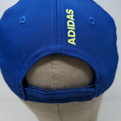 Adidas Men's Strapback Hat Blue 3D Spell Out Logo PolyCotton Blend