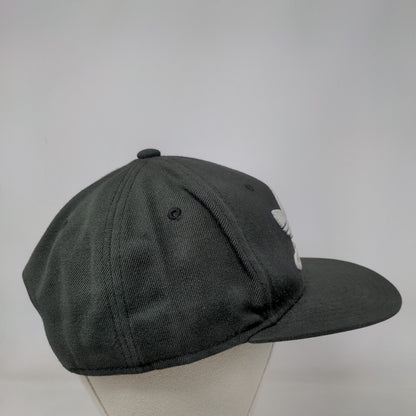 Adidas Trefoil Snapback Hat Black OSFM Embroidered 6 Panel Vent Holes