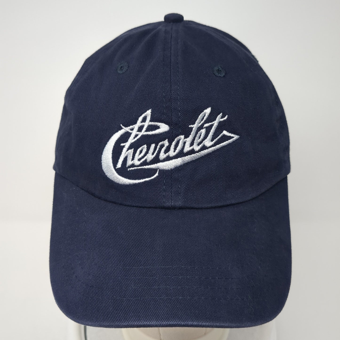 Chevrolet Spell Out Slideback Hat Blue One Size Adjustable Embroidered