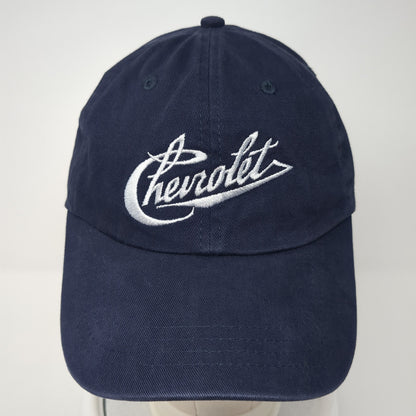 Chevrolet Spell Out Slideback Hat Blue One Size Adjustable Embroidered