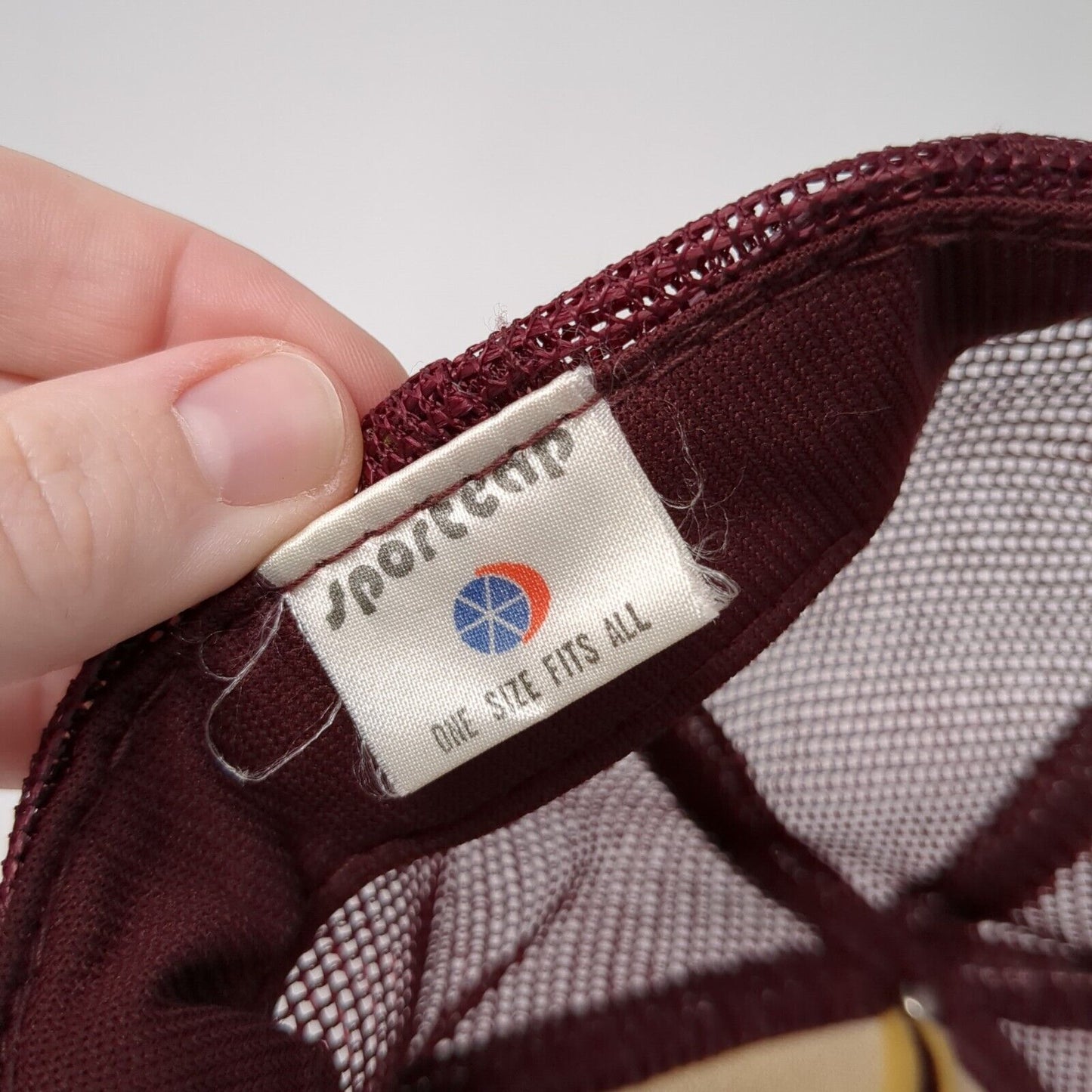 Phillips Lodge Snapback Mesh Back Trucker Hat Red OSFA Solid Adjustable