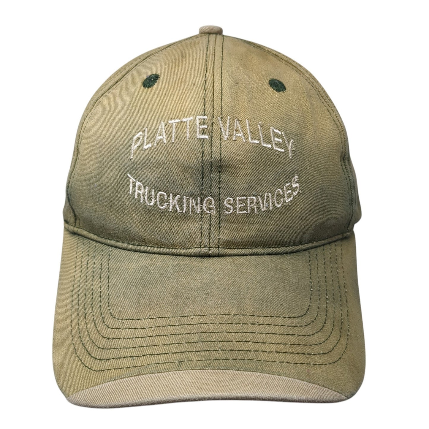 Platte Valley Trucking Services Strapback Hat Green One Size Daystone