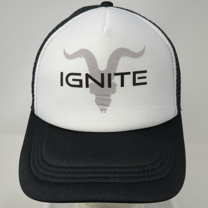 Trucker Hat Black One Size Ignite Animal Skull Mesh Back Snapback Foam Front hat