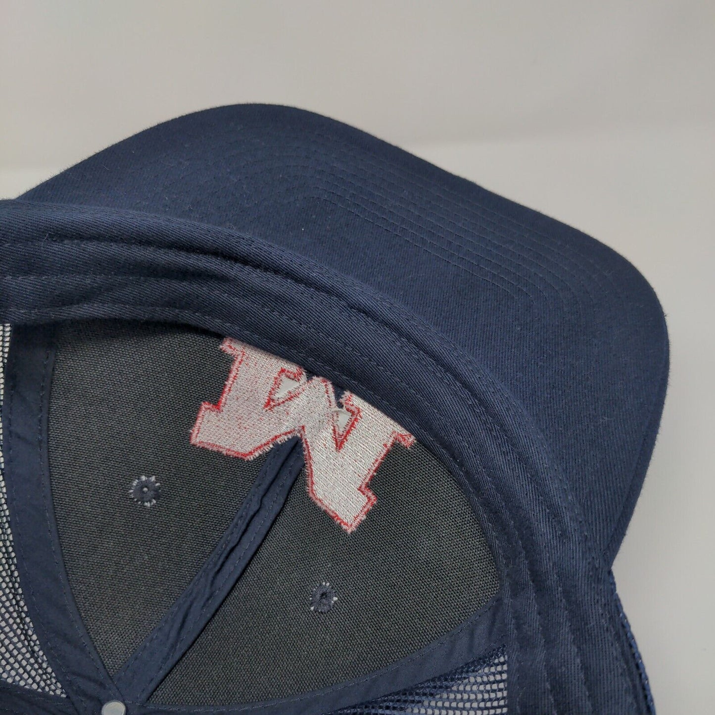 Ole Miss Rebels Snapback Trucker Hat Blue OSFA Adjustable Mesh Port Authority