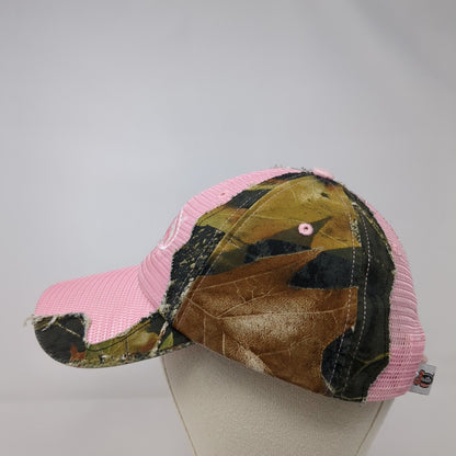 Justin Boots Strapback Trucker Hat Camo One Size Mesh Back Embroidered