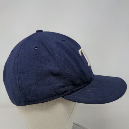 New Era Men's Fitted 59Fifty Hat Blue 7 3/8 Tampa Bay Rays Embroidered Logo