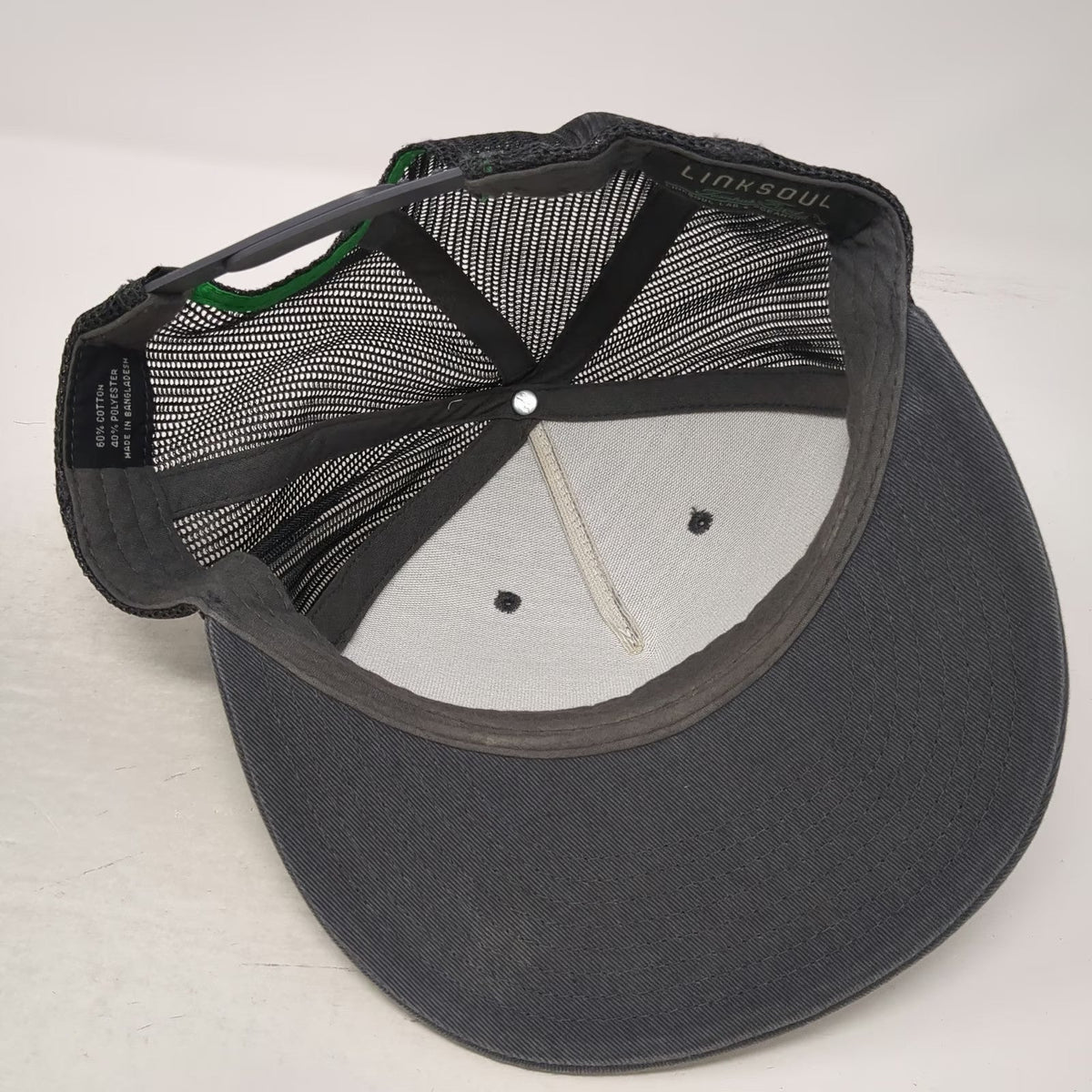 Linksoul Trucker Hat Gray One Size Mesh Back Snapback Golf Adjustable Cap