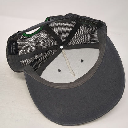 Linksoul Trucker Hat Gray One Size Mesh Back Snapback Golf Adjustable Cap